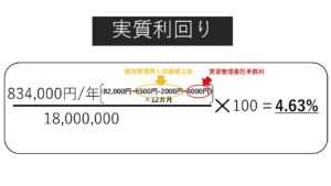 実質利回りの実際の計算方法の図